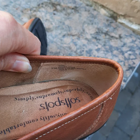 Softspots Women's Cognac Brown Genuine Leather Tassel Loafers Office Elevated - Picture 5 of 5